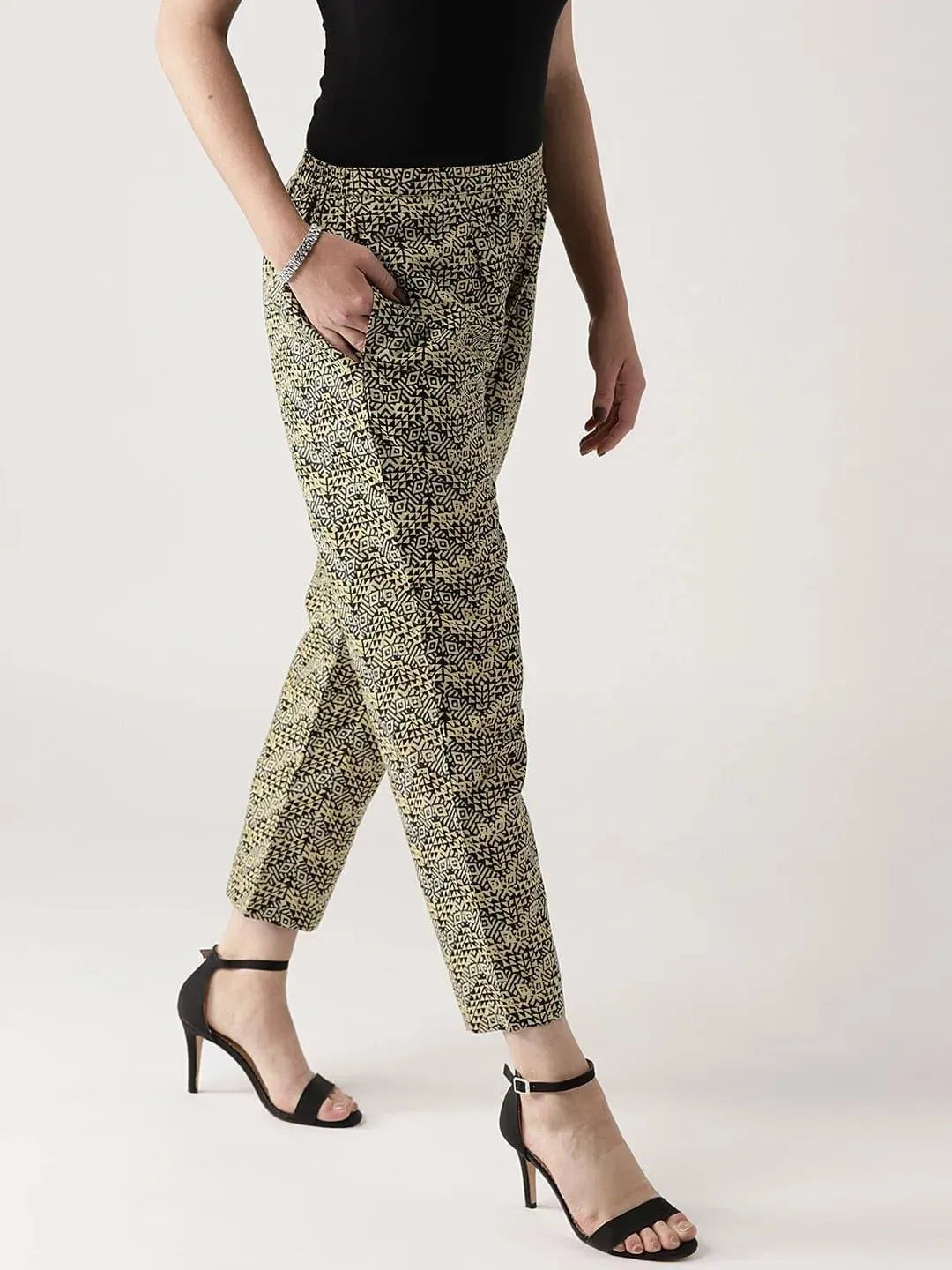 

Buy Beige Printed Cotton Trousers - PL372- | Libas Ethnic Wear Online