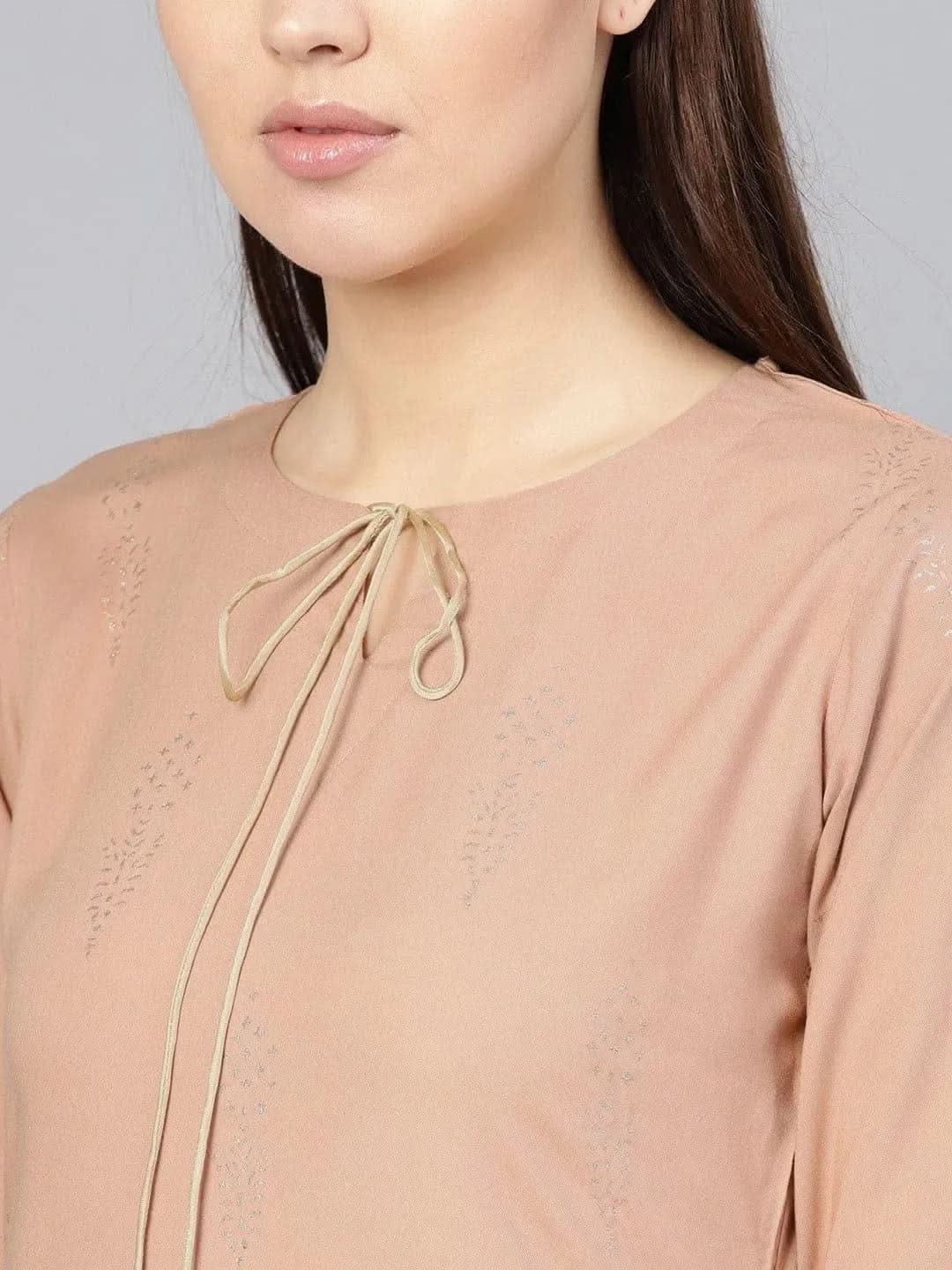 

Buy Beige Printed Rayon Kurta Set - 6509F-XS | Libas Ethnic Wear Online
