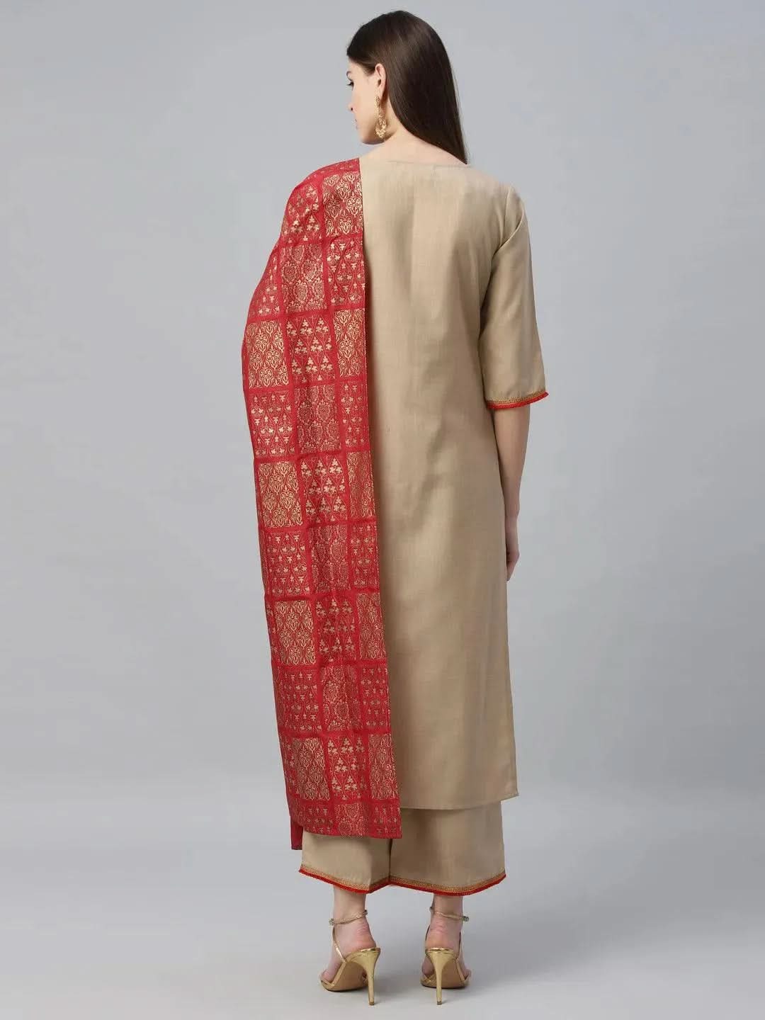 

Buy Beige Solid Cotton Suit Set - 6861-XS | Libas Ethnic Wear Online