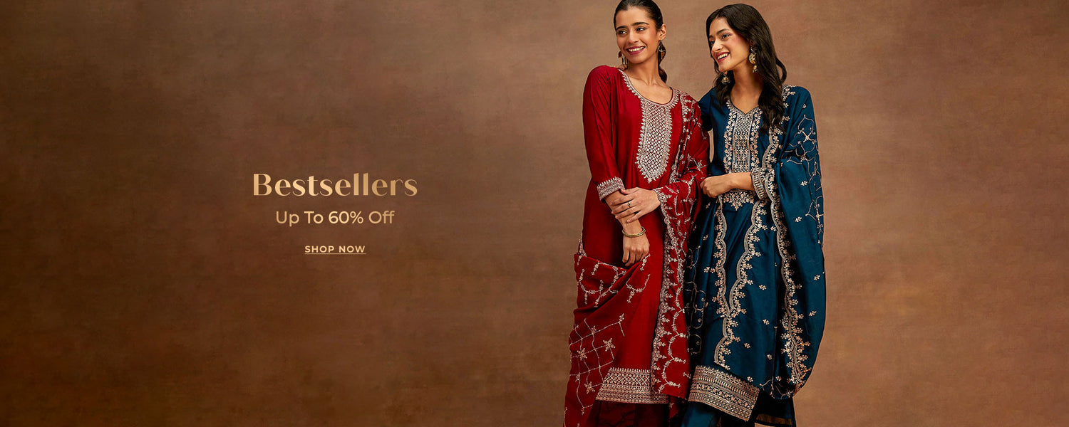 Shop Designer Pant Style Salwar Suits Online at Ninecolours