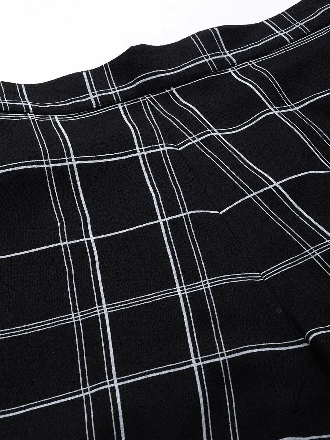 Black Printed Cotton Night Suit - Libas 