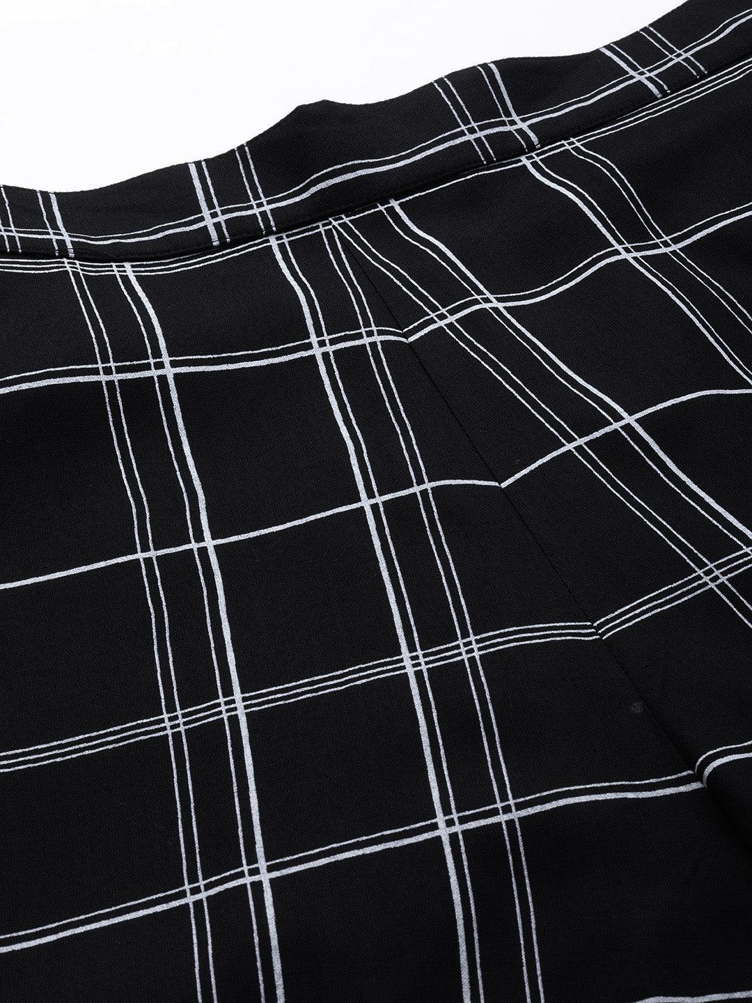 Black Printed Cotton Night Suit - Libas