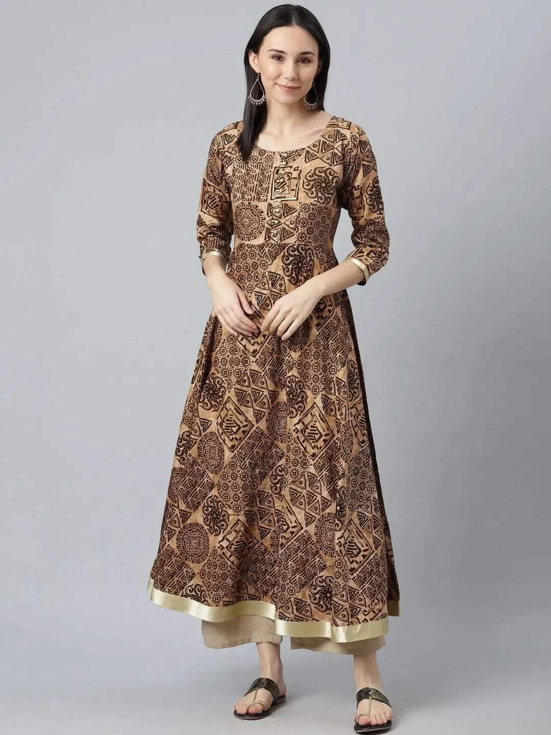 libas Black Printed Silk Kurta-picture-51