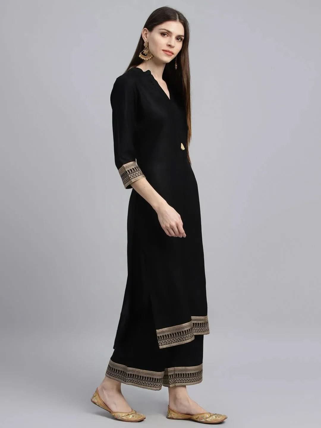 

Buy Black Solid Rayon Kurta Set - 6880-XS | Libas Ethnic Wear Online