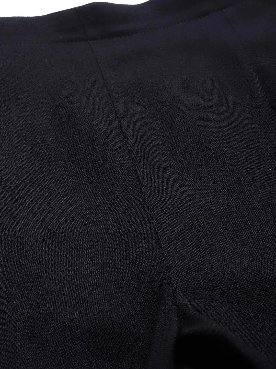 Black Solid Rayon Trousers - Libas 