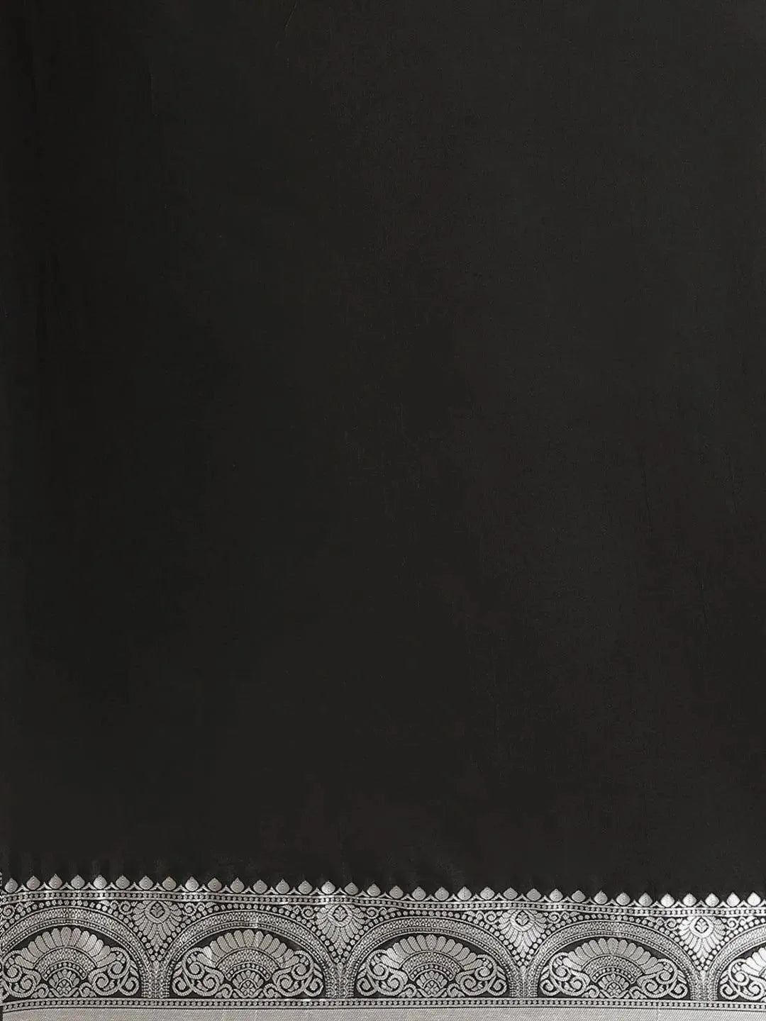 Black Woven Design Brocade Saree - Libas 