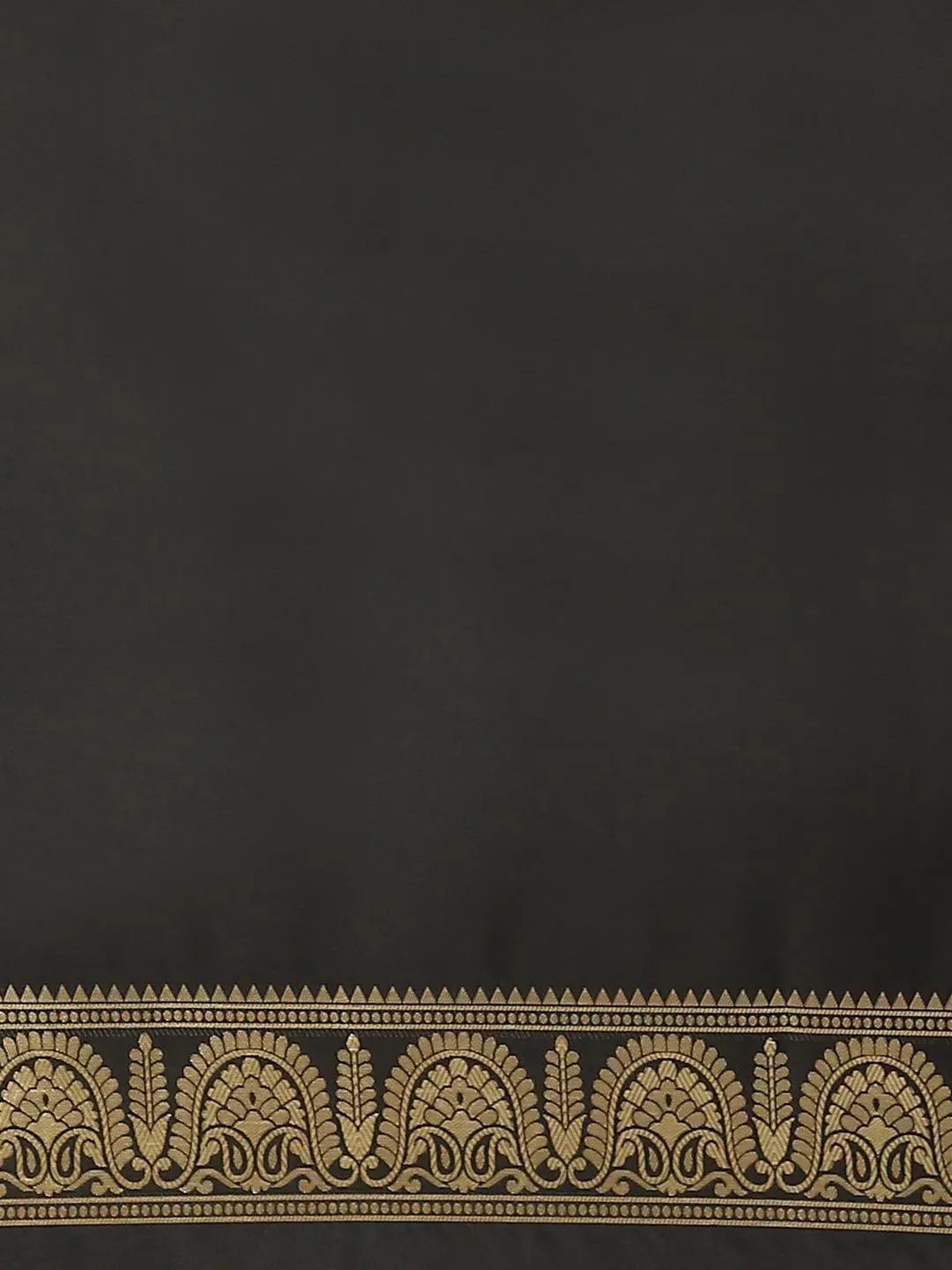 Black Woven Design Brocade Saree - Libas 
