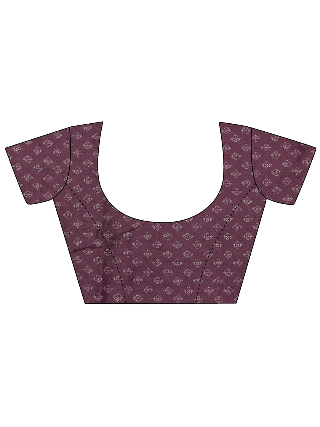  Purple Printed Silk Blend Sarees With Unstitched Blouse Piece 