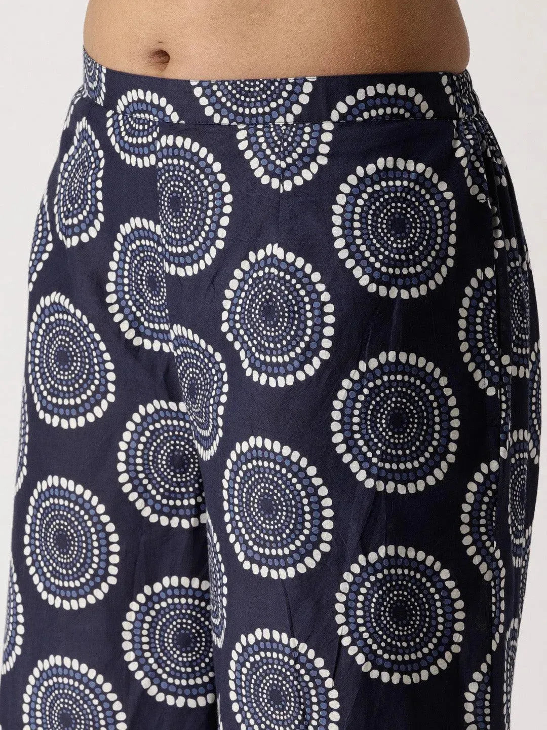 

Buy Blue Abstract Cotton Palazzos - PL557-XL | Libas Ethnic Wear Online