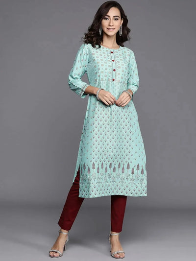 Readymade Floral Chikankari Modal Kurti-Blue – Banarasikargha