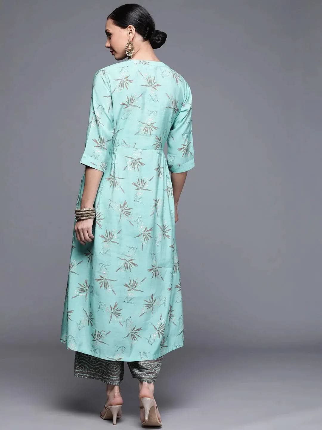 

Buy Blue Printed Chanderi Silk Kurta - 22131O-XXL | Libas Ethnic Wear Online