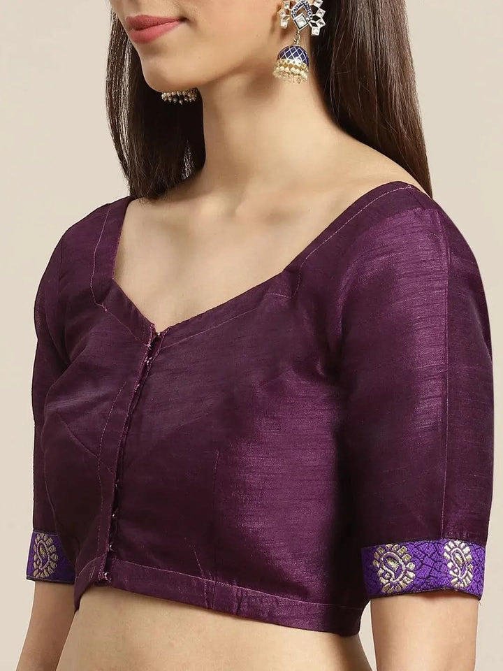 Blue Printed Chiffon Saree - Libas