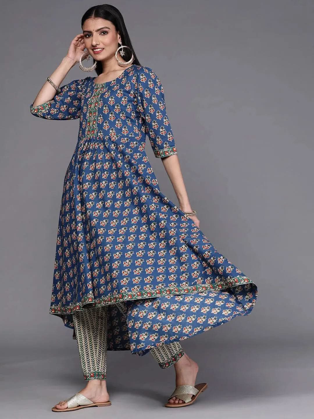 

Buy Blue Printed Cotton Suit Set - 33137O- | Libas Ethnic Wear Online