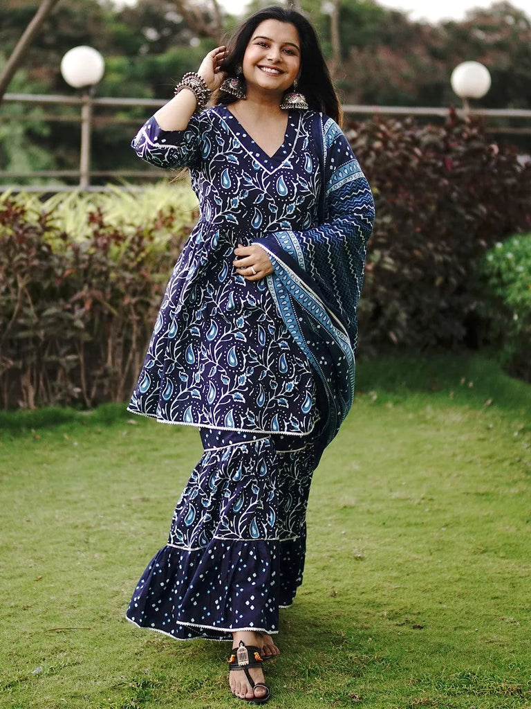Cotton garara suit top