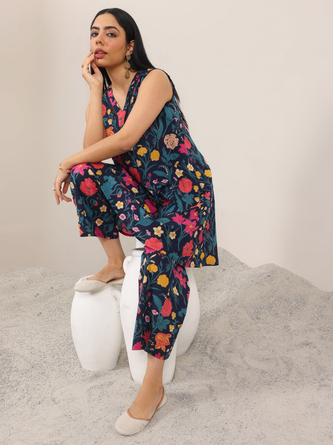  Blue Printed Cotton Co-Ord Sets 