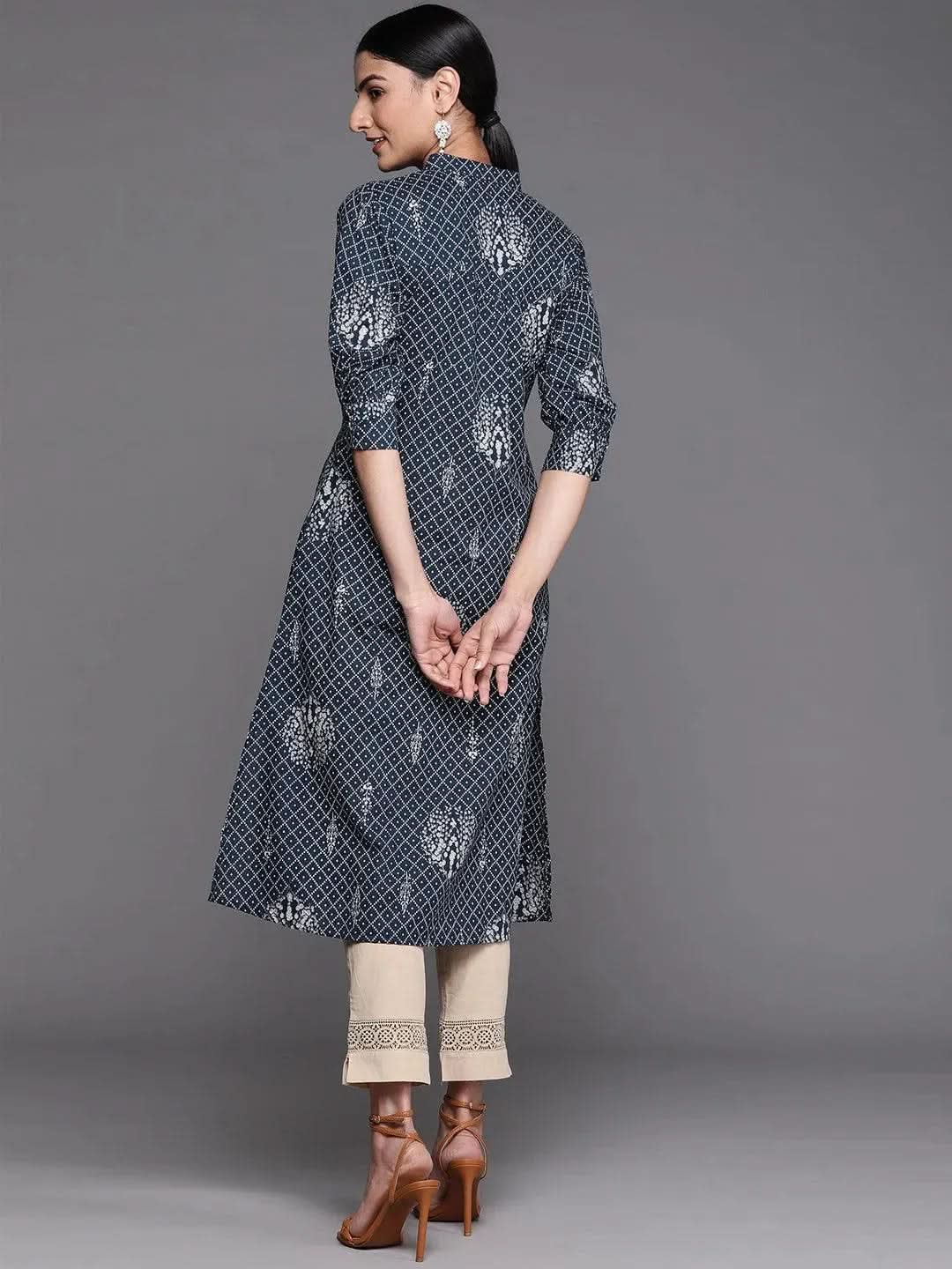 

Buy Blue Printed Cotton Kurta - 23123O-XS | Libas Ethnic Wear Online