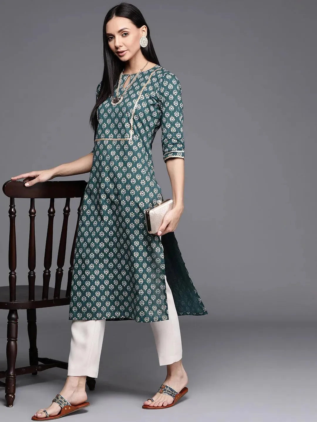 

Buy Blue Printed Cotton Kurta - 22167F-XS | Libas Ethnic Wear Online