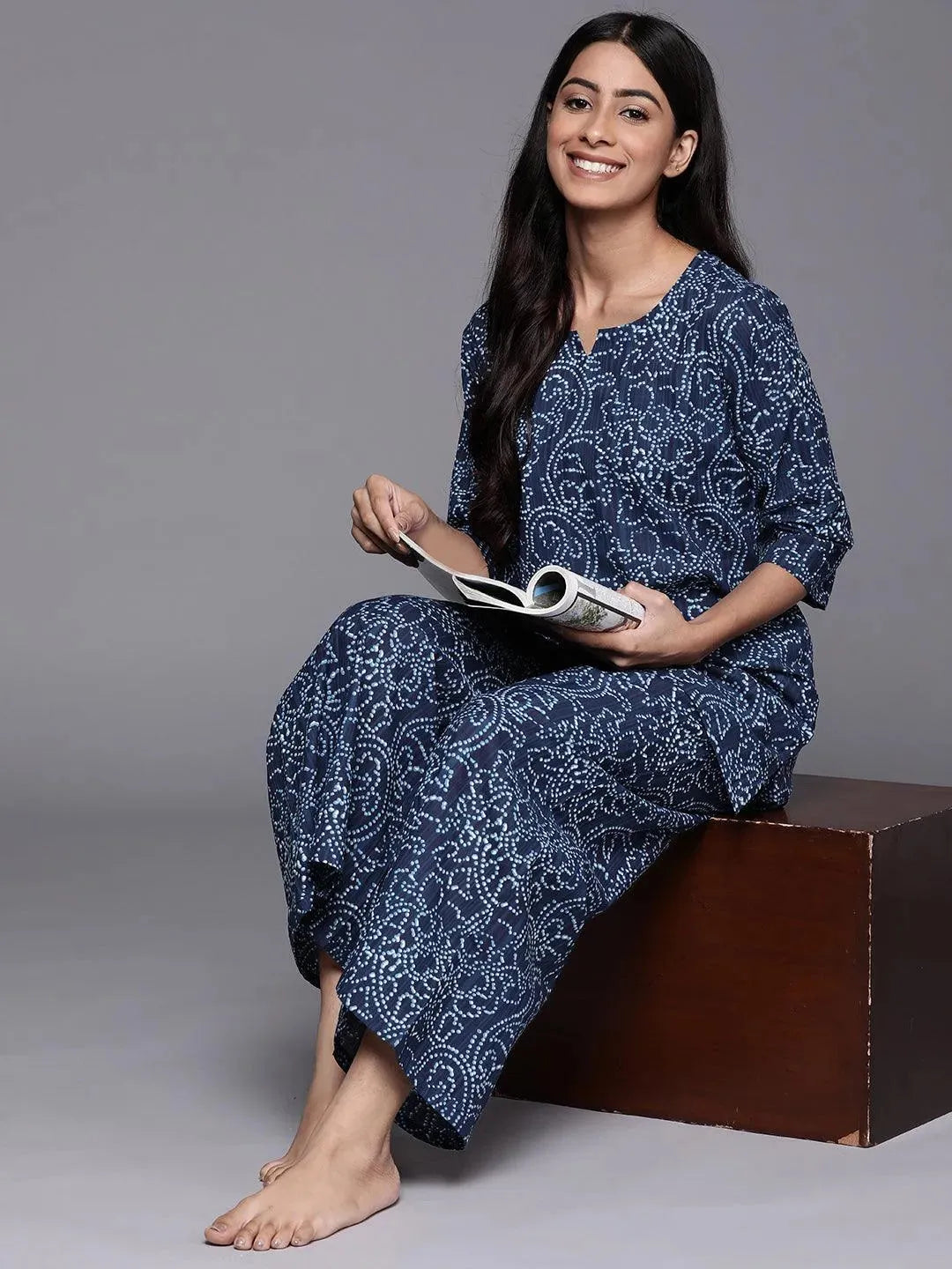 Kurti style on sale night suit