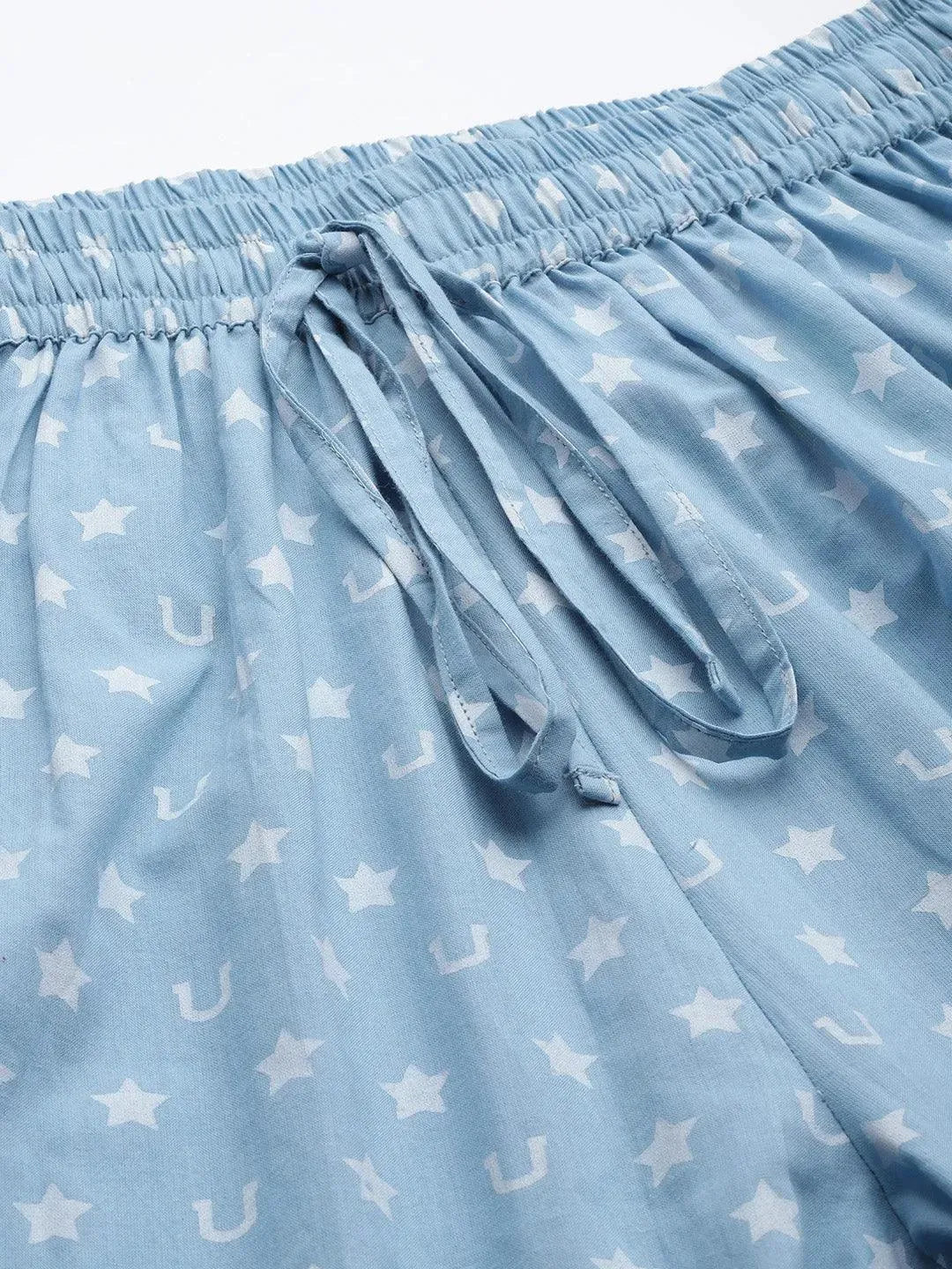 Blue Printed Cotton Salwar - Libas 
