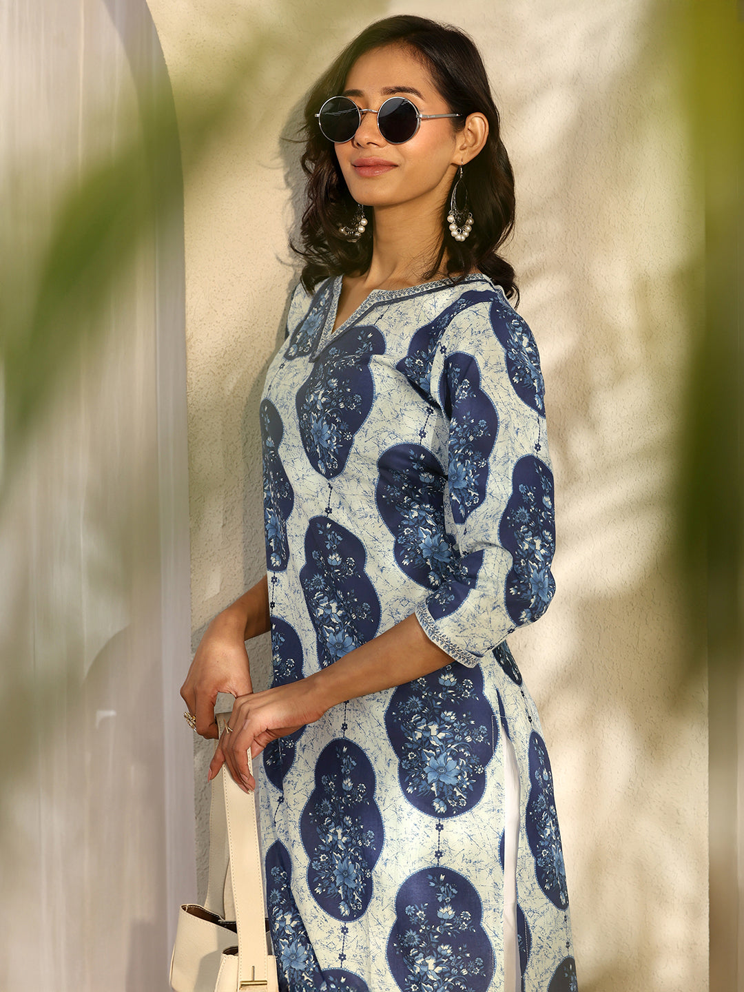 libas Blue Printed Cotton Straight Kurta-picture-22