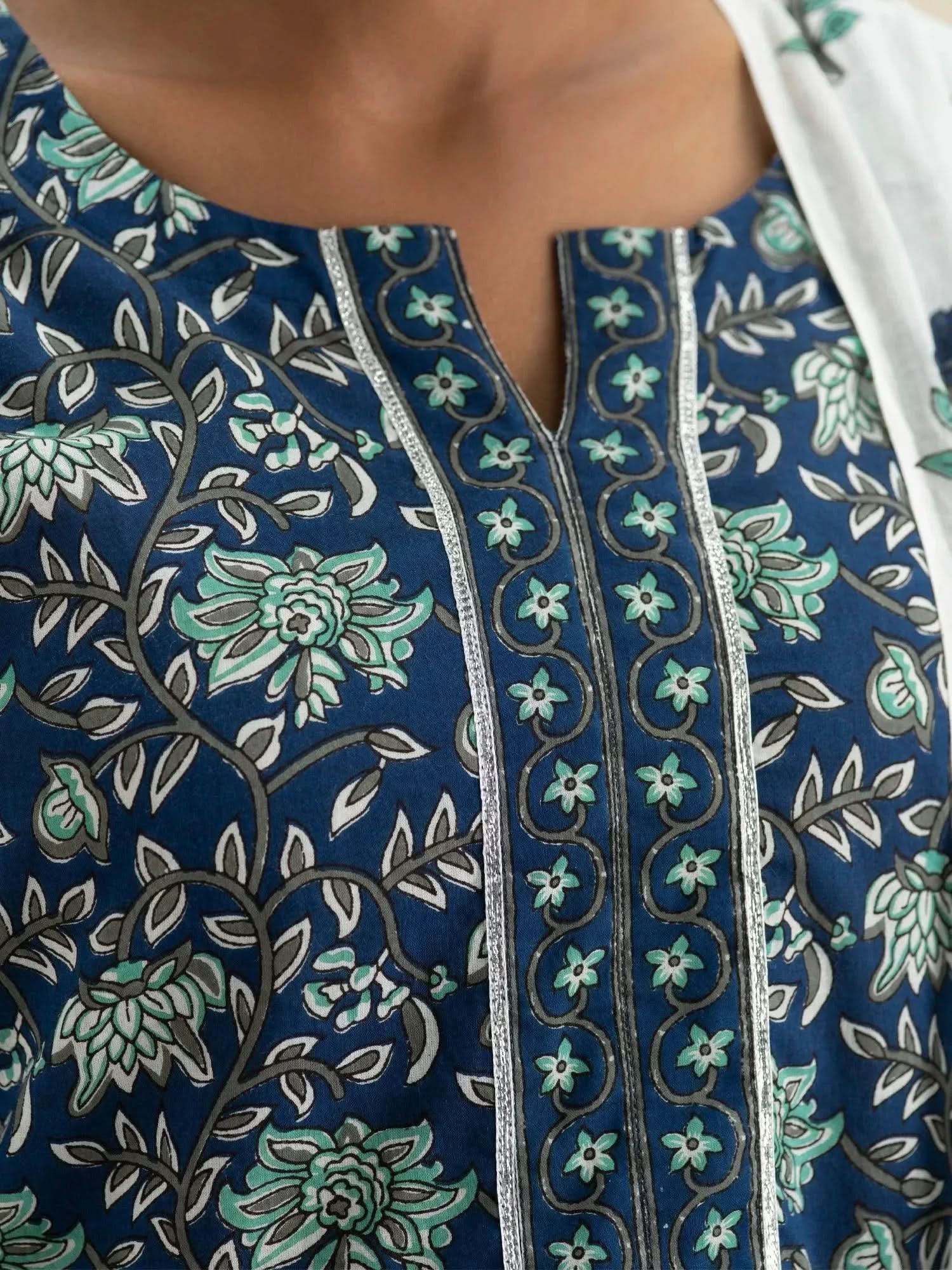 

Buy Blue Printed Cotton Suit Set - 13026O-XS | Libas Ethnic Wear Online