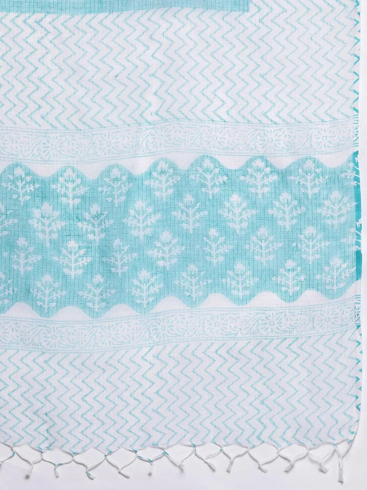 Blue Printed Cotton Suit Set - Libas