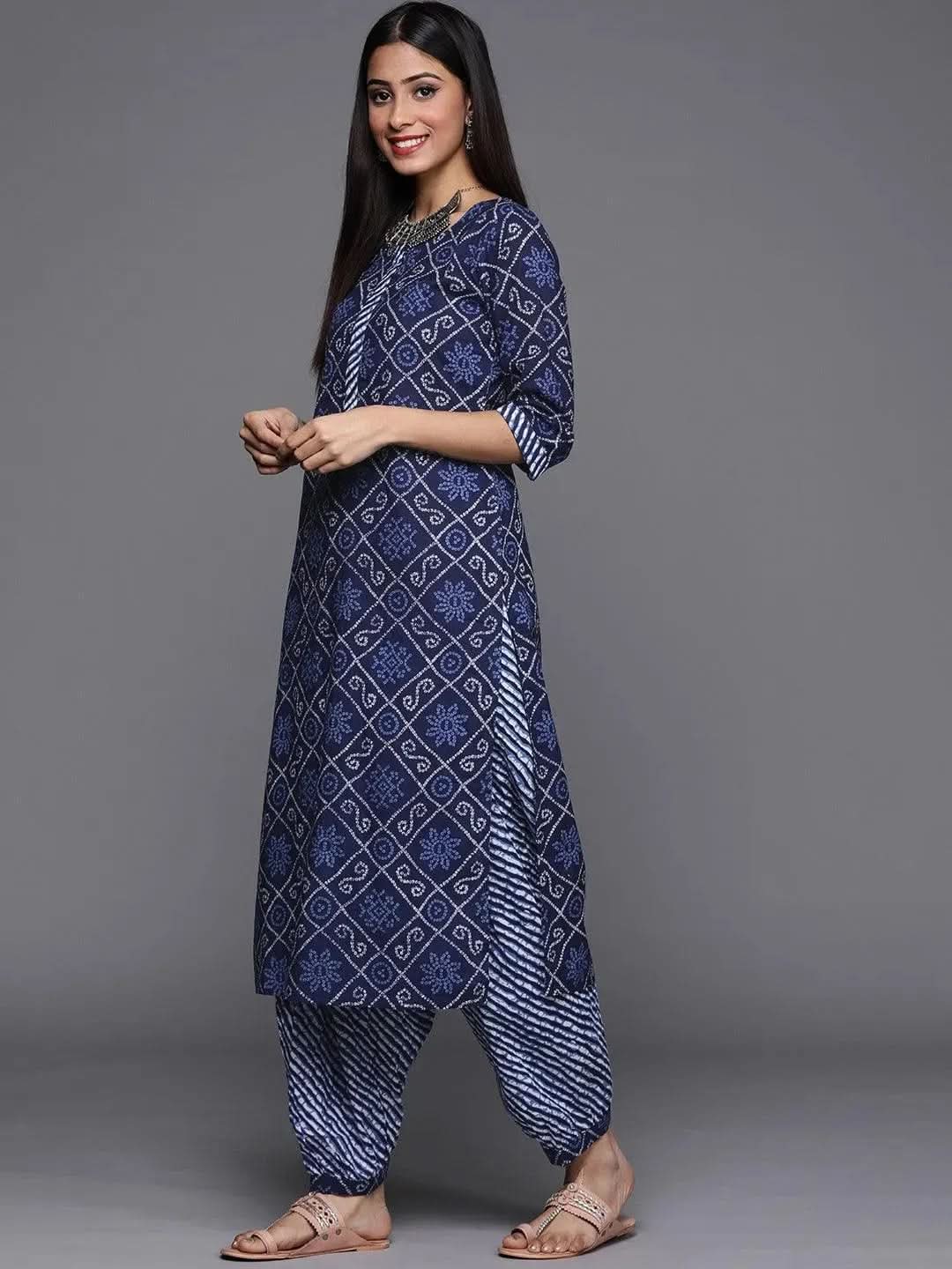 

Buy Blue Printed Cotton Suit Set - 33213O- | Libas Ethnic Wear Online