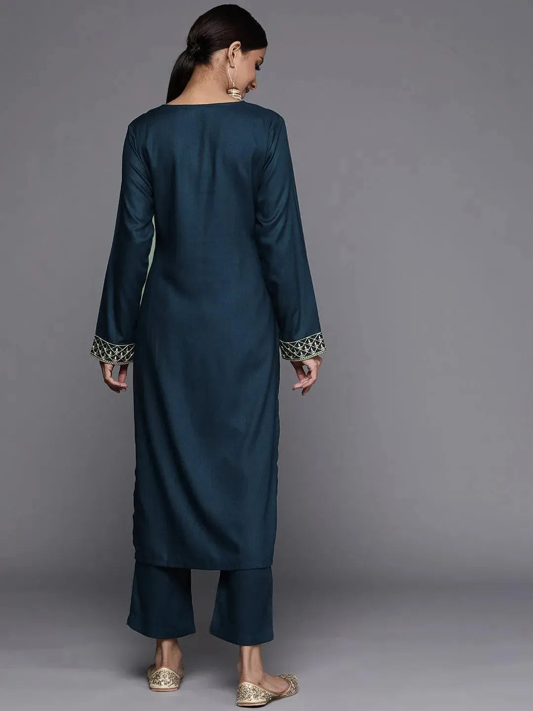 

Buy Blue Printed Wool Kurta - 22206-XXL | Libas Ethnic Wear Online