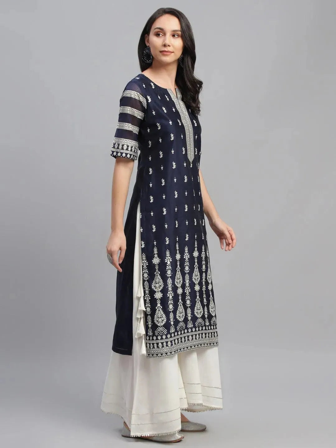 

Buy Blue Printed Shantoon Kurta - 9160-XS | Libas Ethnic Wear Online
