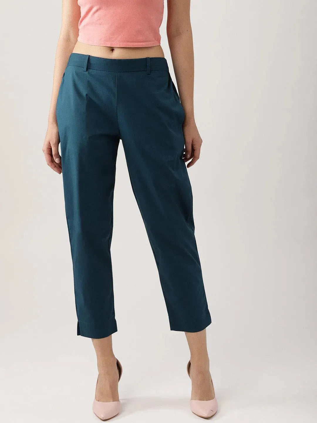 

Buy Blue Solid Polyester Trousers - B194-XL | Libas Ethnic Wear Online