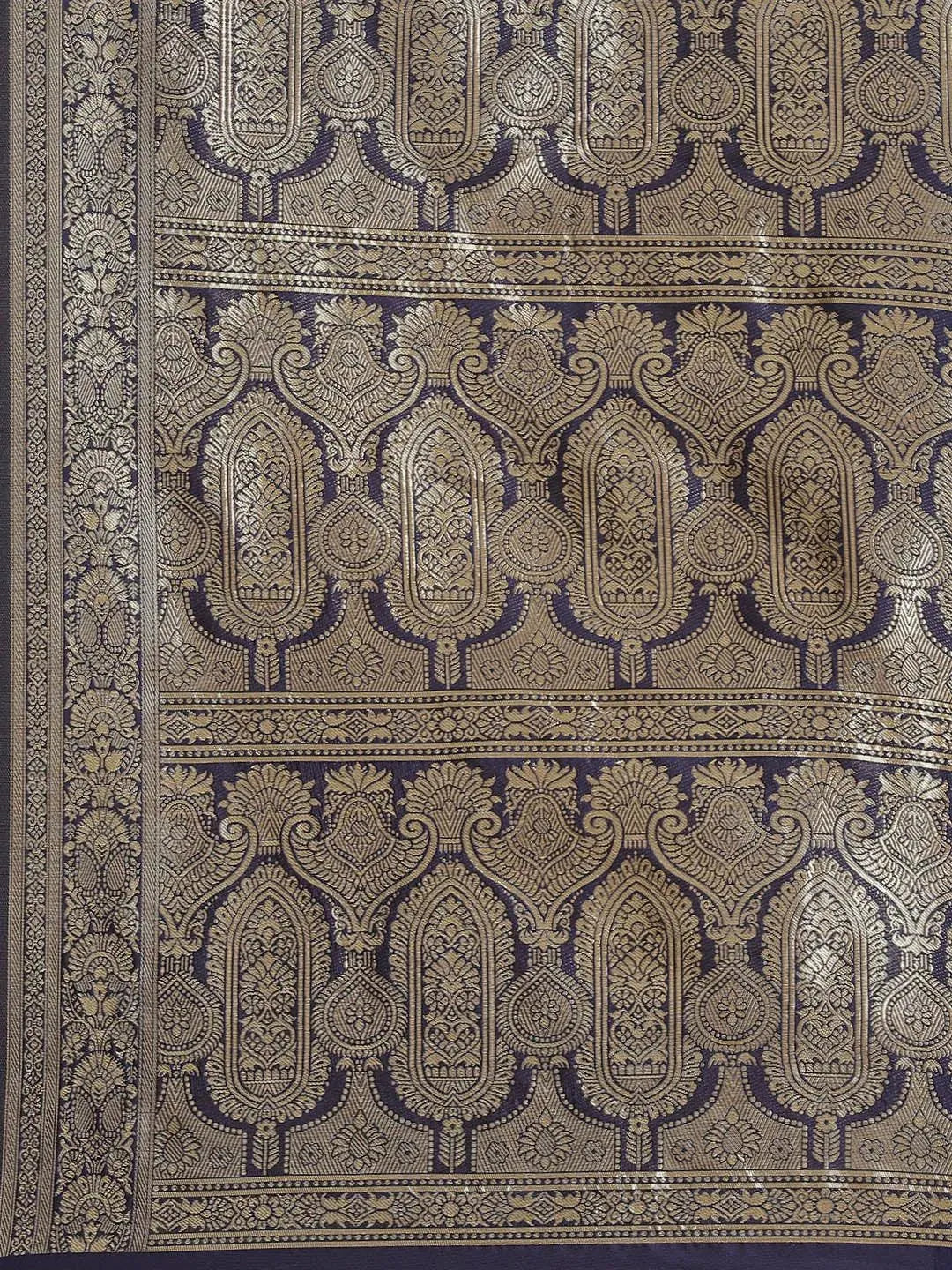 Blue Woven Design Brocade Saree - Libas 