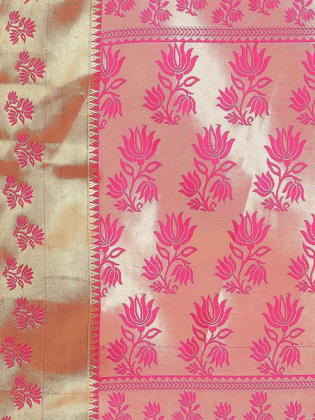 Blue Woven Design Brocade Saree - Libas 