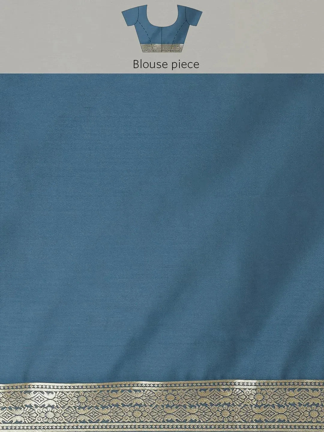 Blue Woven Design Brocade Saree - Libas 