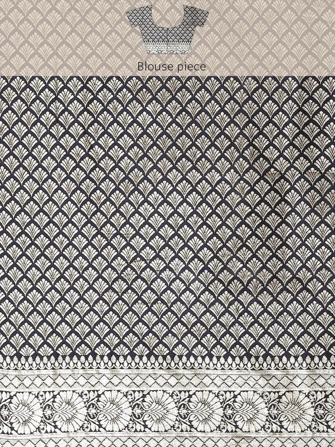Blue Woven Design Brocade Saree - Libas 