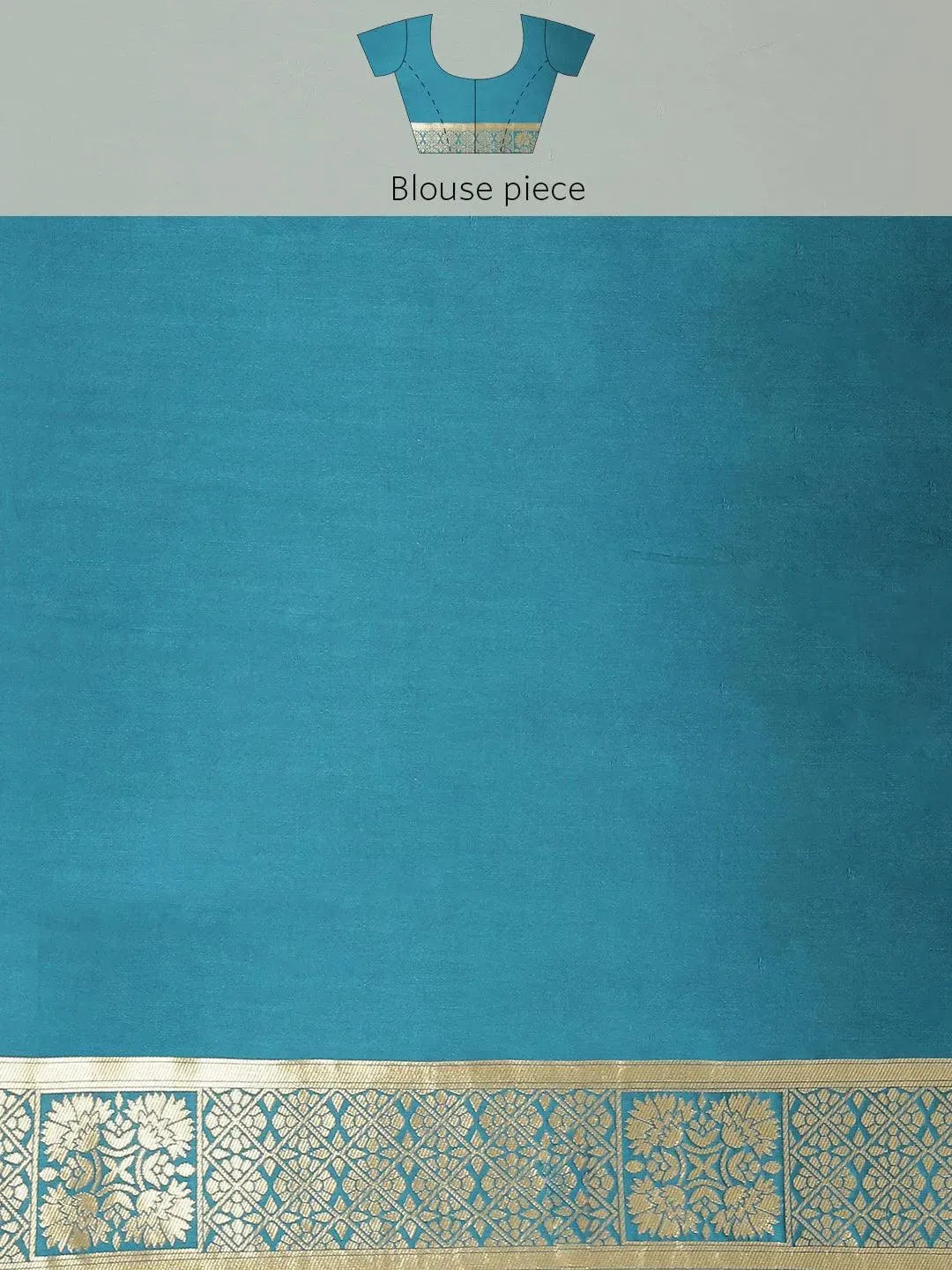 Blue Woven Design Brocade Saree - Libas 