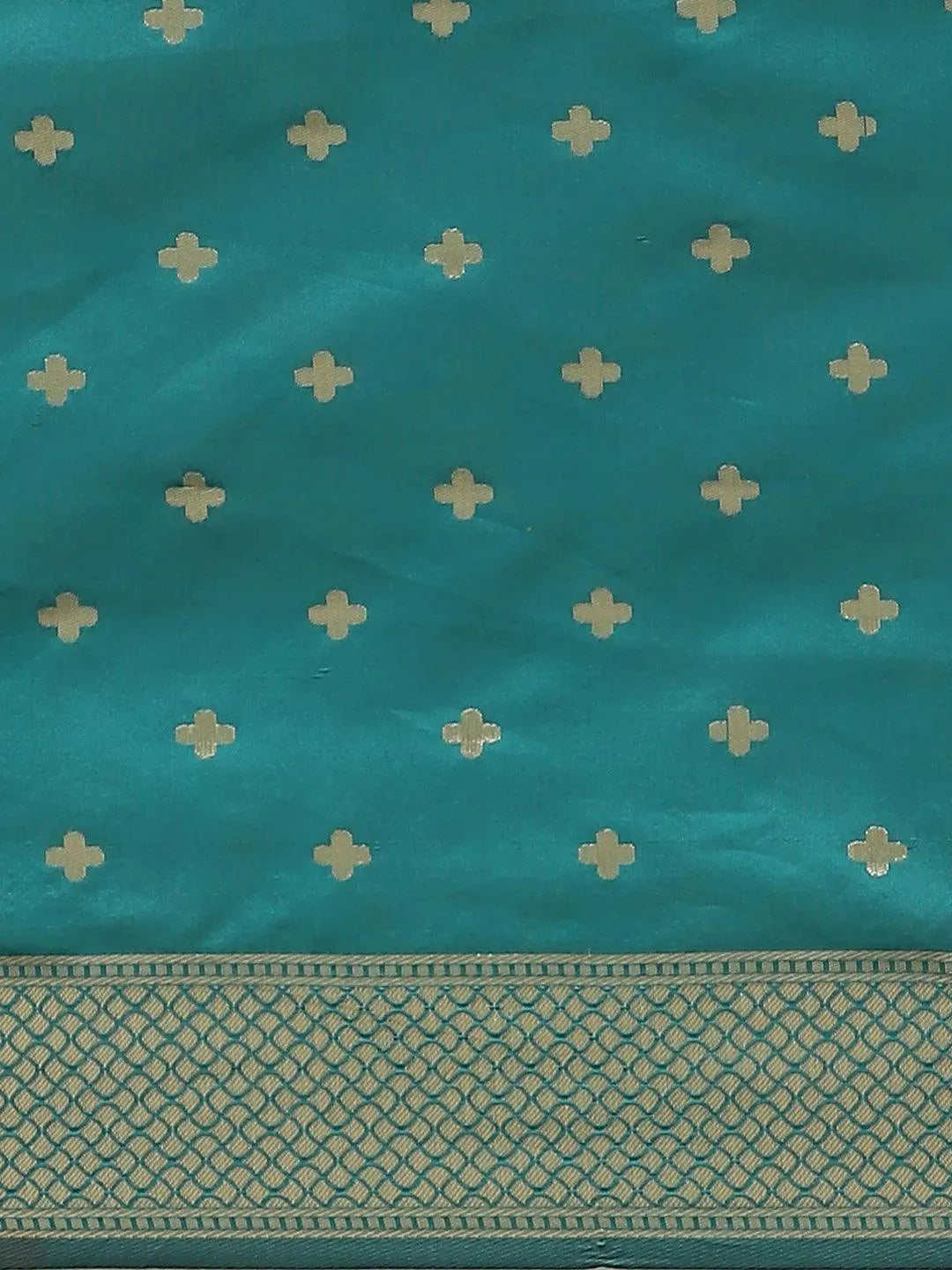 Blue Woven Design Silk Saree - Libas 