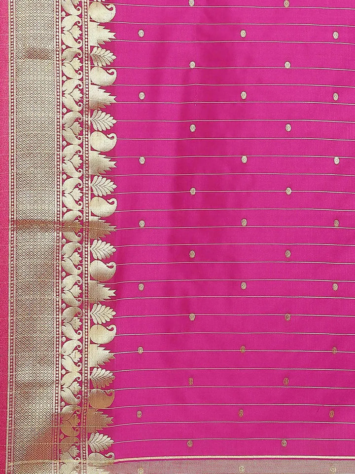 Blue Woven Design Silk Saree - Libas