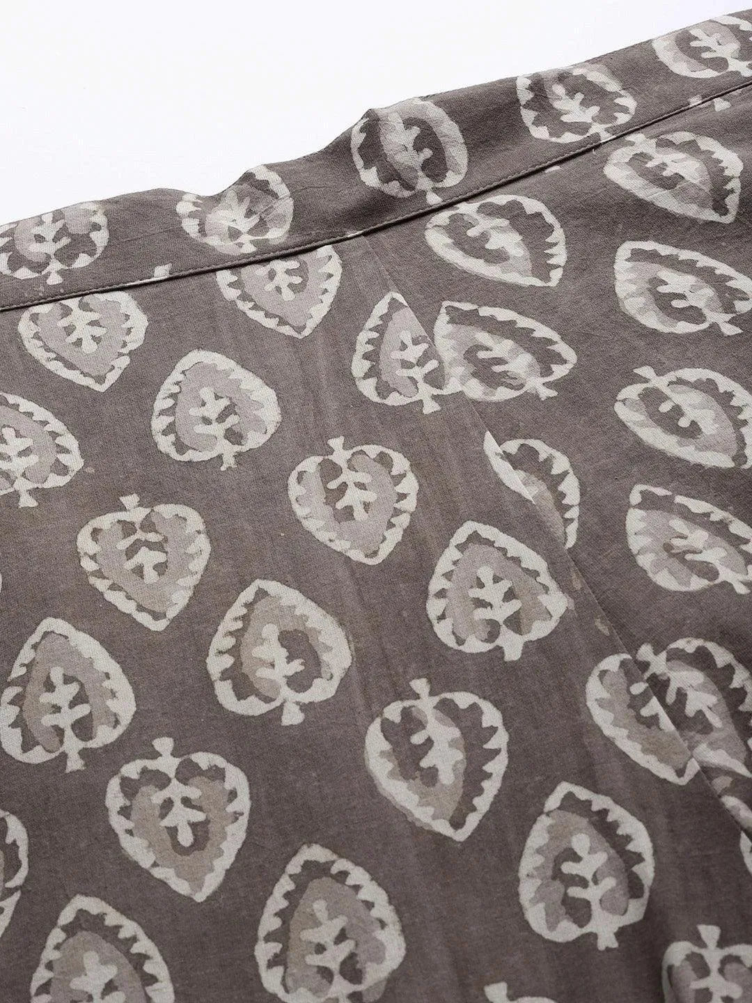 Brown Printed Cotton Night Suit - Libas 