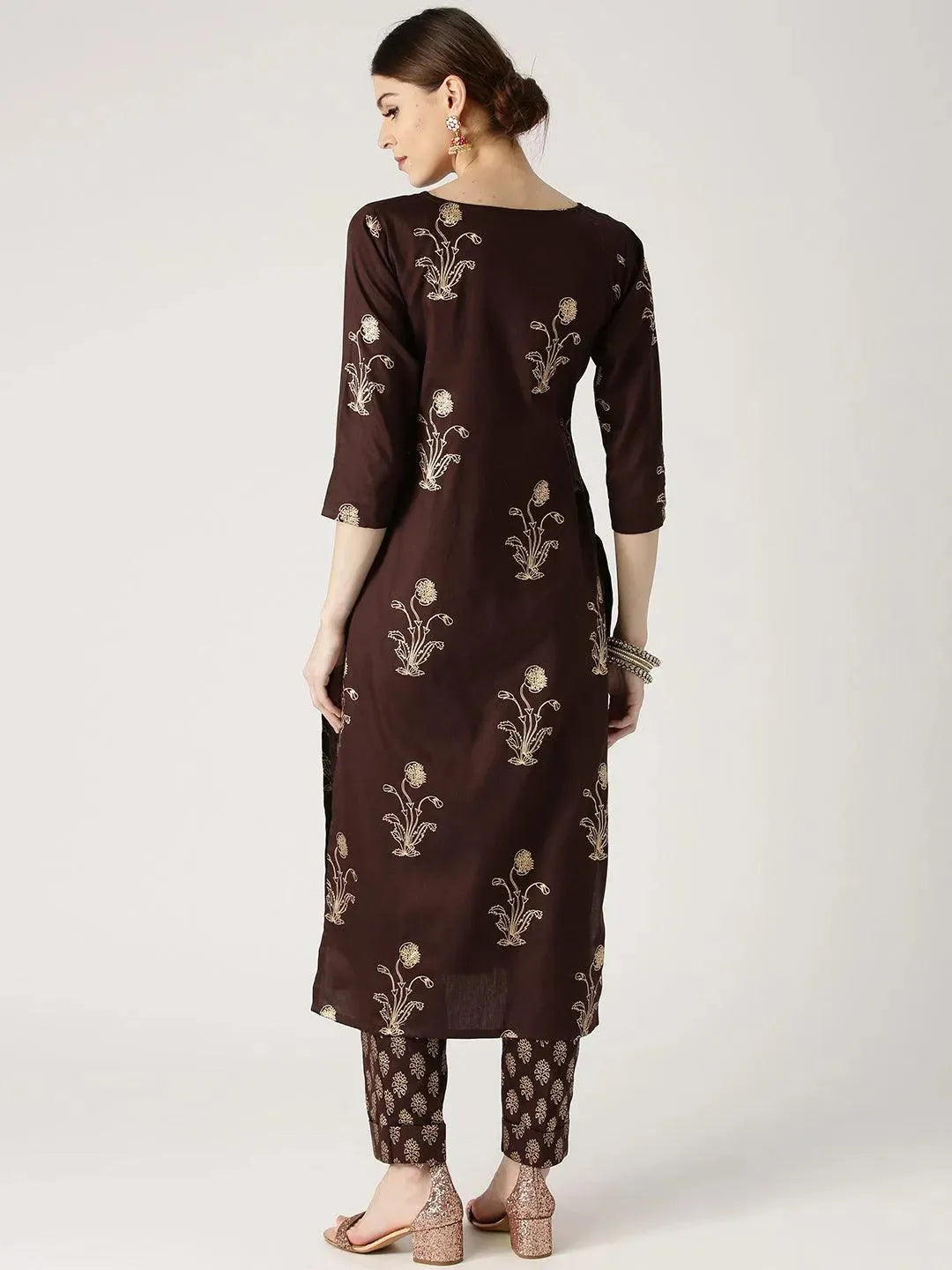 

Buy Brown Printed Cotton Kurta Set - 5503-XS | Libas Ethnic Wear Online