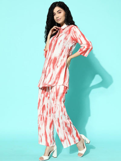 Coral Printed Cotton Night Suit - Libas