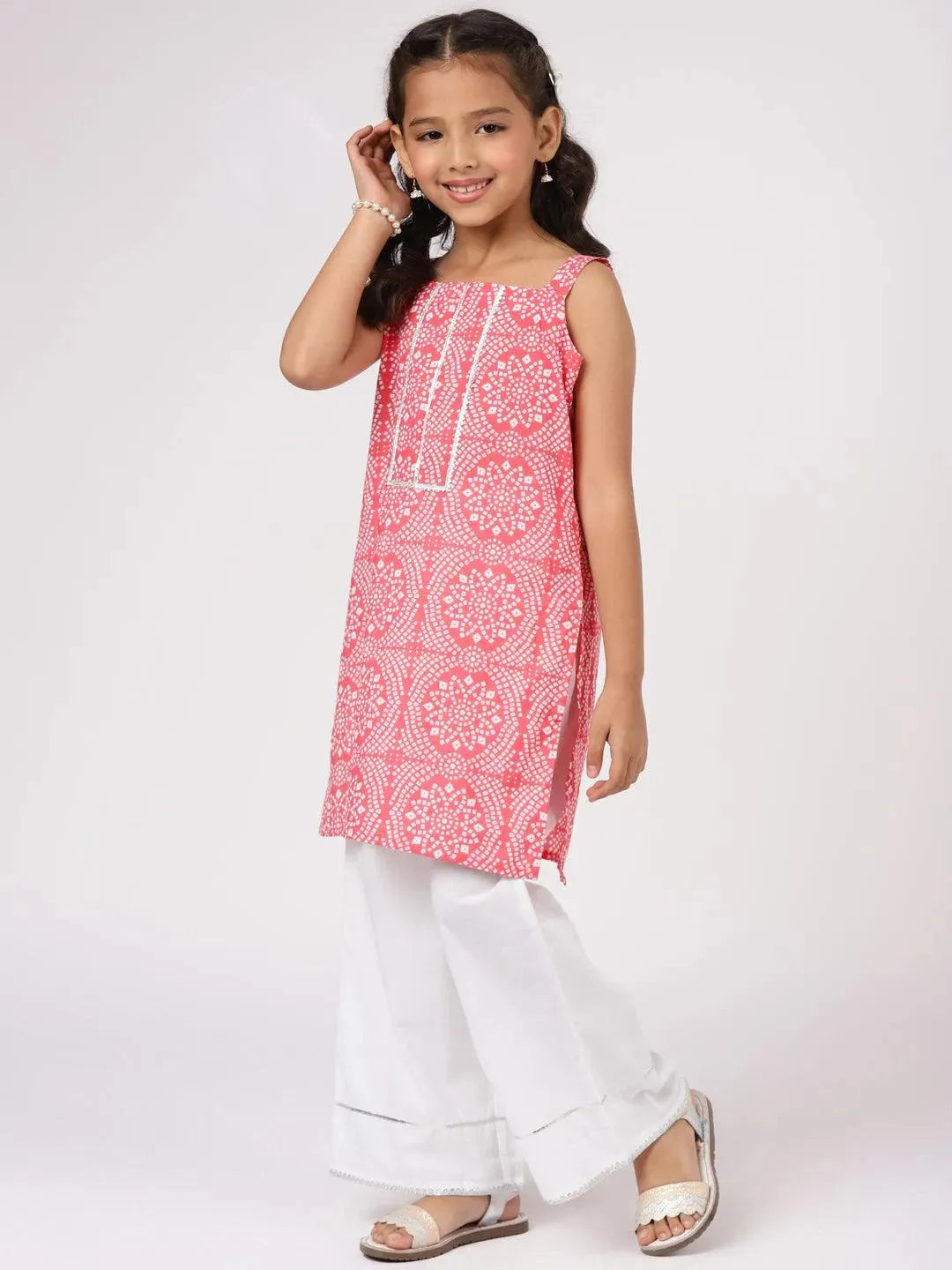 Coral Printed Cotton Kurta Straight Suit Set - Libas