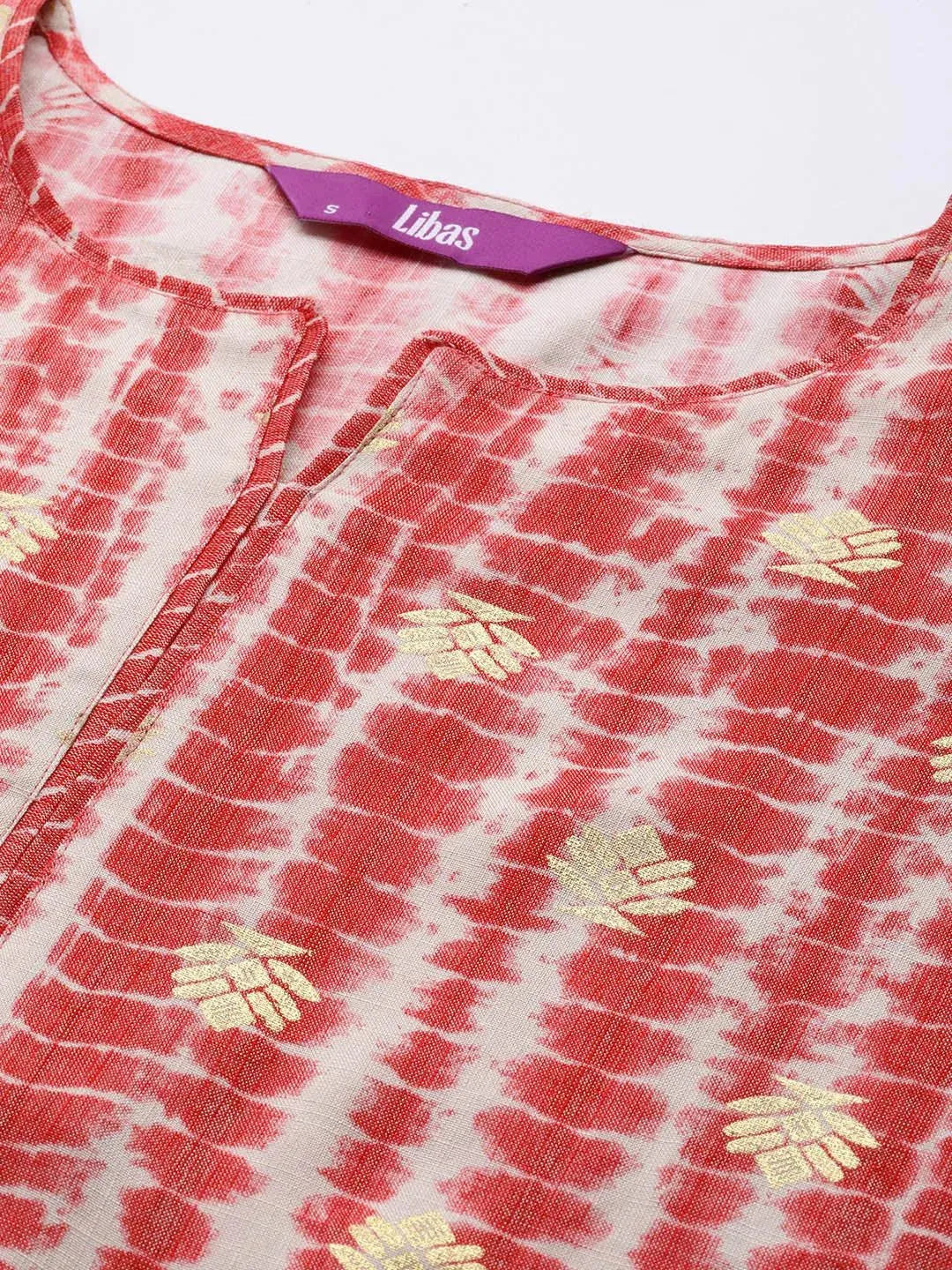 Coral Printed Rayon Straight Suit Set With Trousers - Libas 