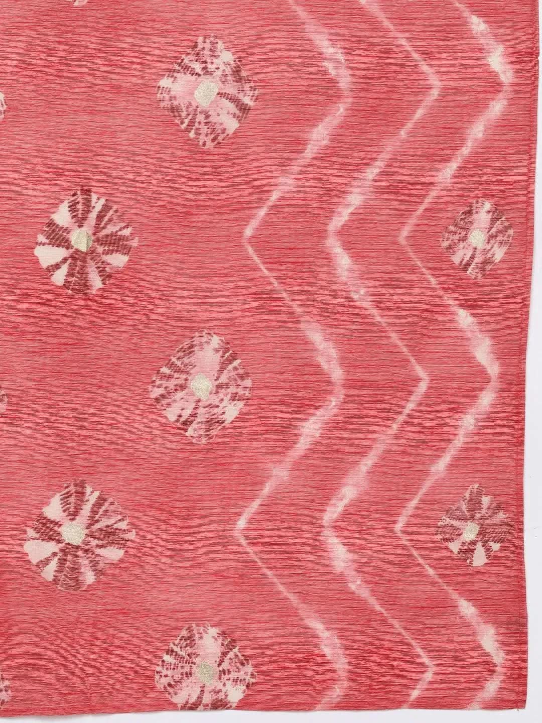 

Coral Printed Rayon Straight Kurta With Trousers & Dupatta