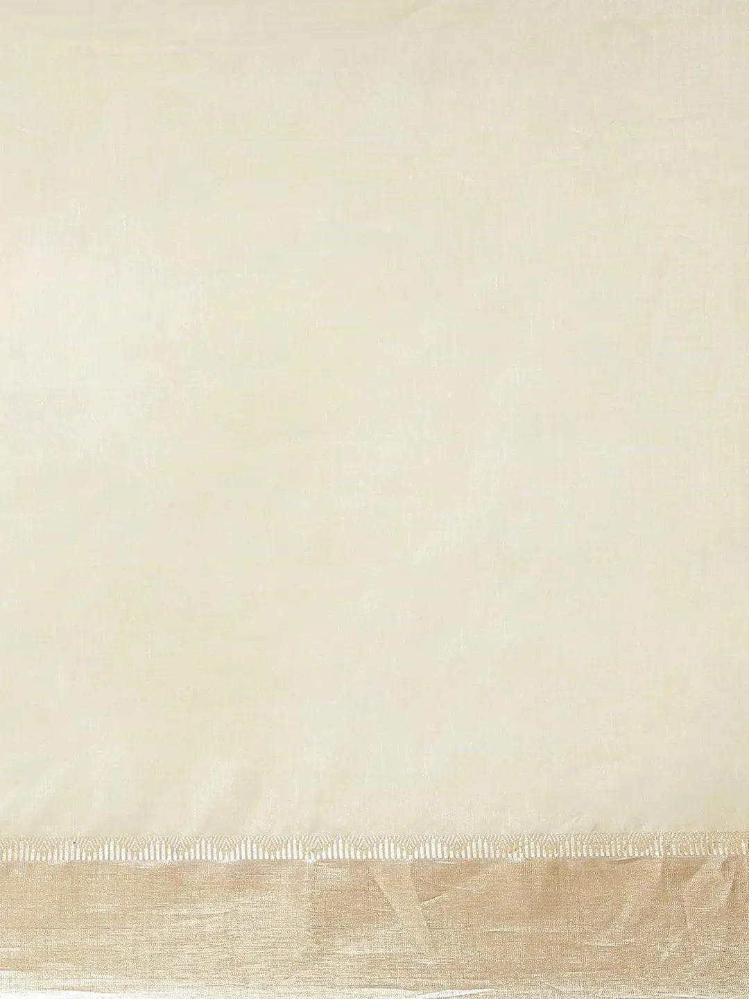 Cream Woven Design Silk Blend Saree - Libas 