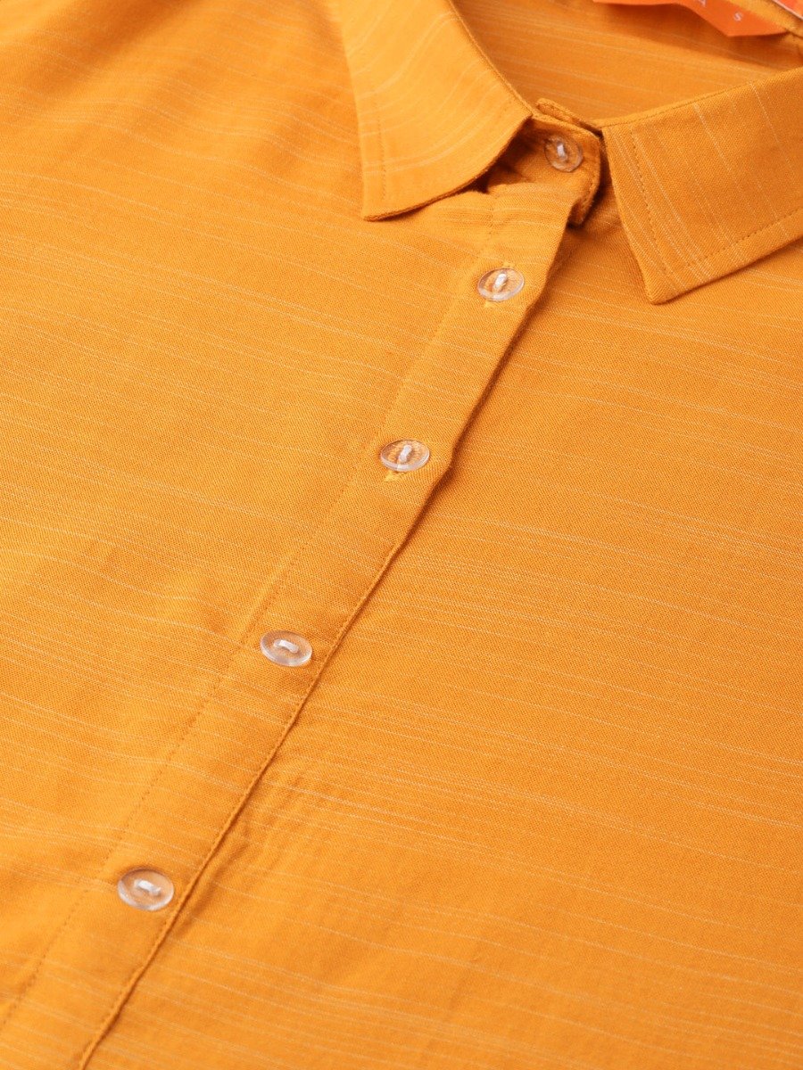  Yellow Rayon Solid Maxi Dress 