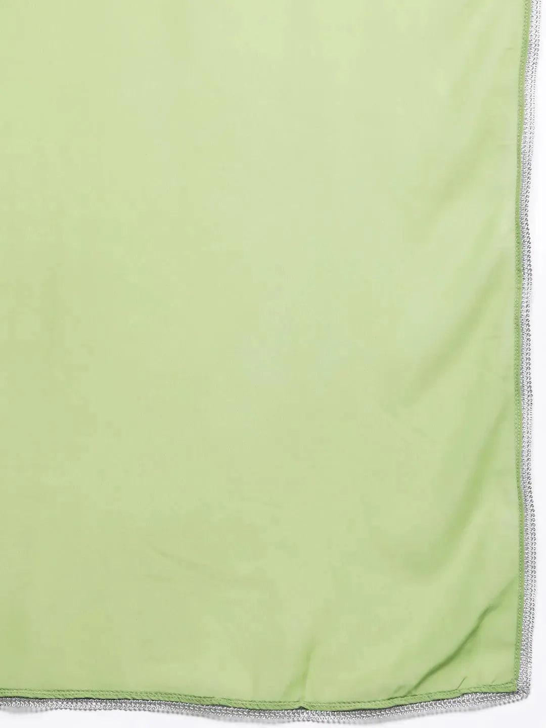 Green Embroidered Georgette Straight Suit Set With Trousers - Libas 