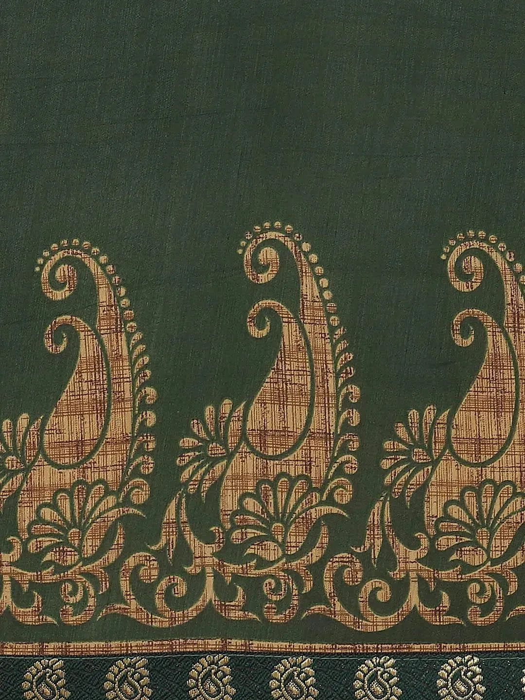 Green Printed Chiffon Saree - Libas 