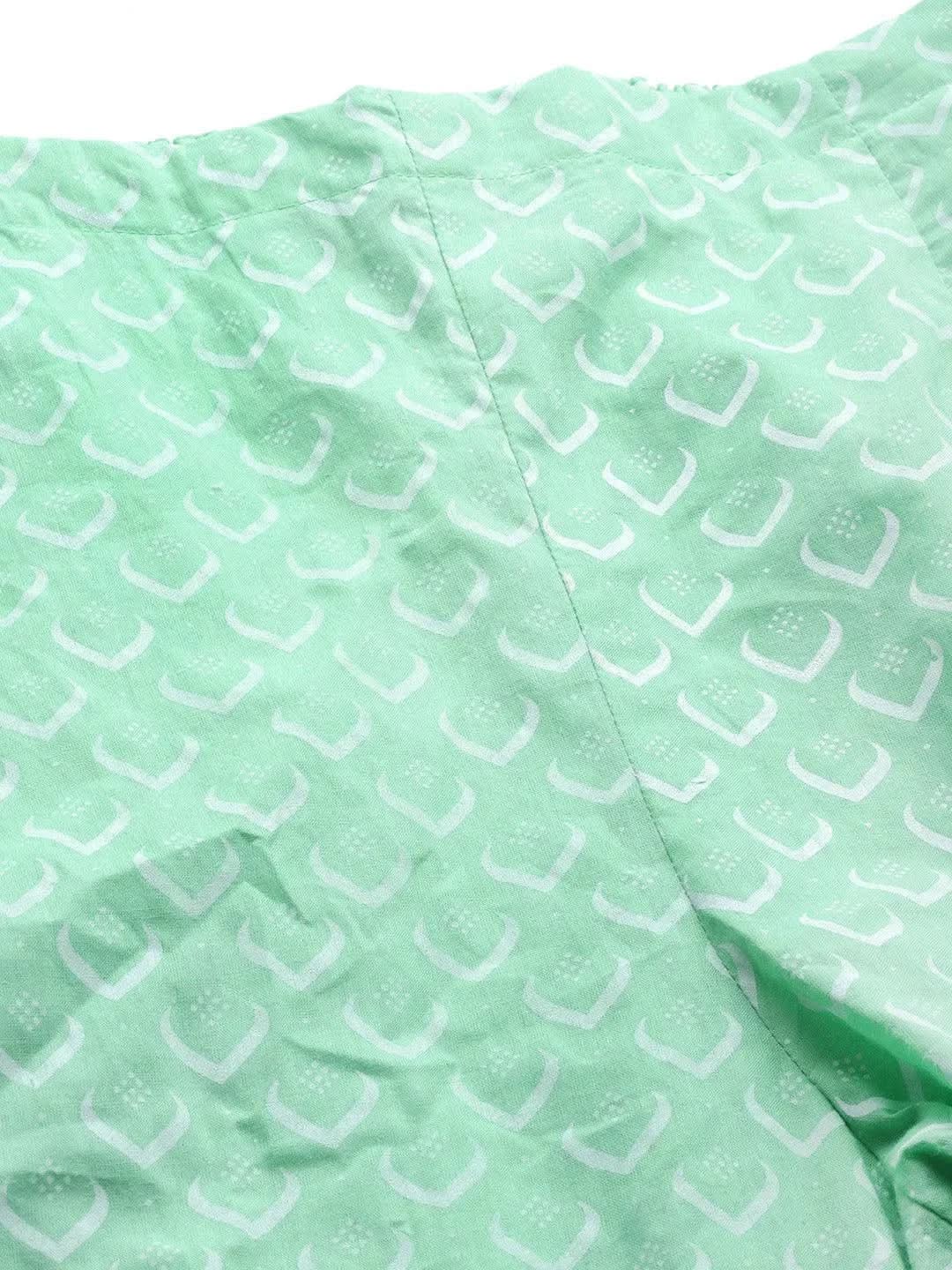 

Buy Green Printed Cotton Kurta Set - 50054-XS | Libas Ethnic Wear Online