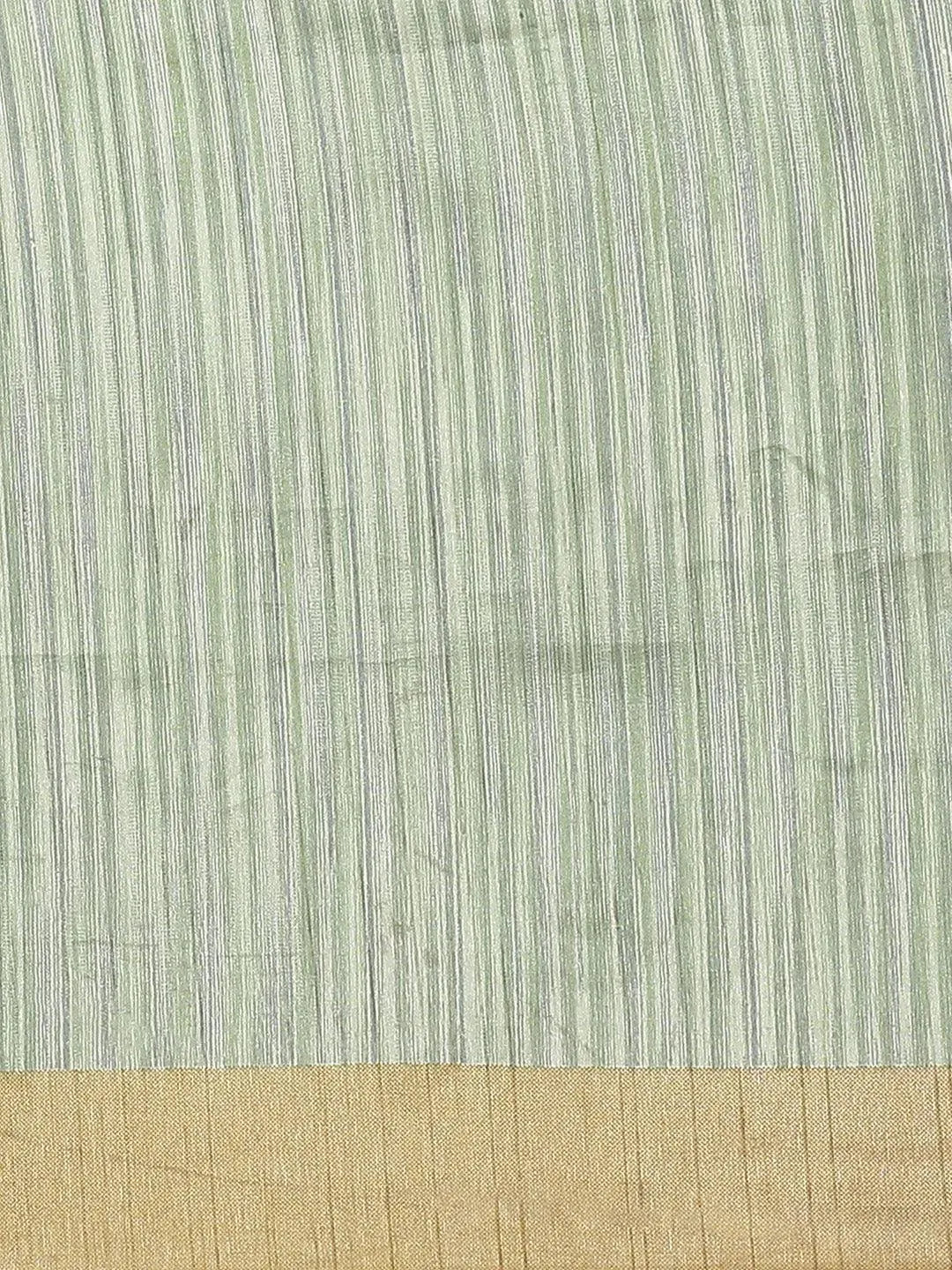 Green Printed Cotton Silk Saree - Libas 