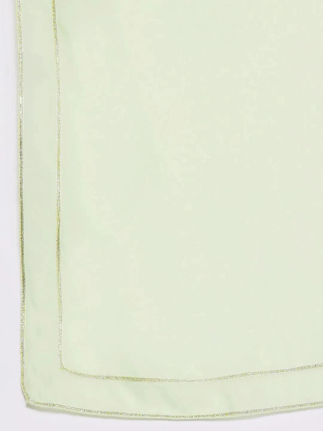 Green Self Design Georgette Anarkali Suit Set - Libas 